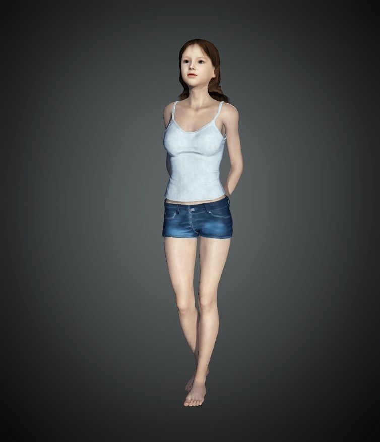  Unity Digital Human HS013 Free 3D model_7