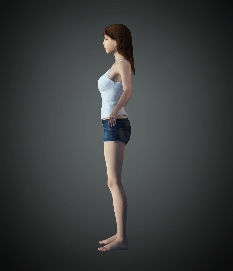  Unity Digital Human HS013 Free 3D model_2