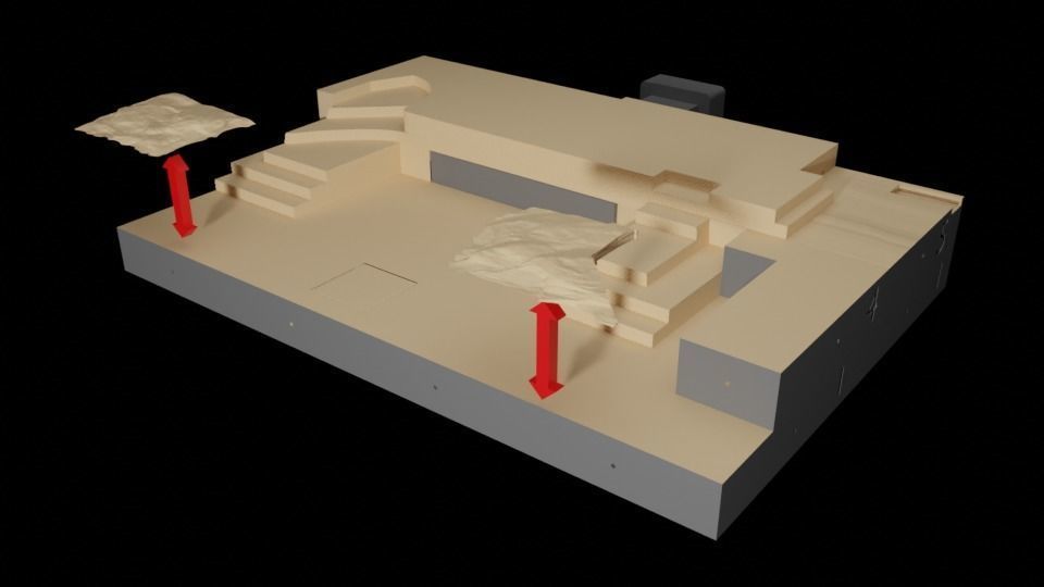 Jabbas Throne Room - Set 2 - Throne Area  1-18 scale Kenner 3D print model_14