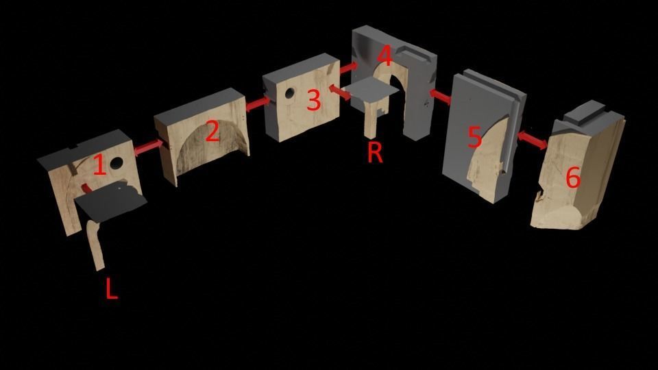 Jabbas Throne Room - Set 2 - Throne Area  1-18 scale Kenner 3D print model_15