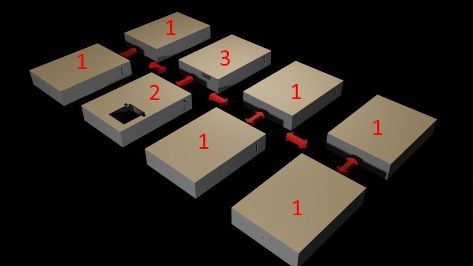 Jabbas Throne Room - Set 2 - Throne Area  1-18 scale Kenner 3D print model_8