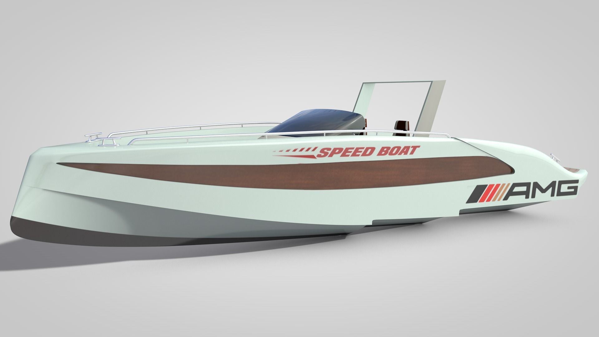 Speed Boat 2 Low-poly 3D model_12