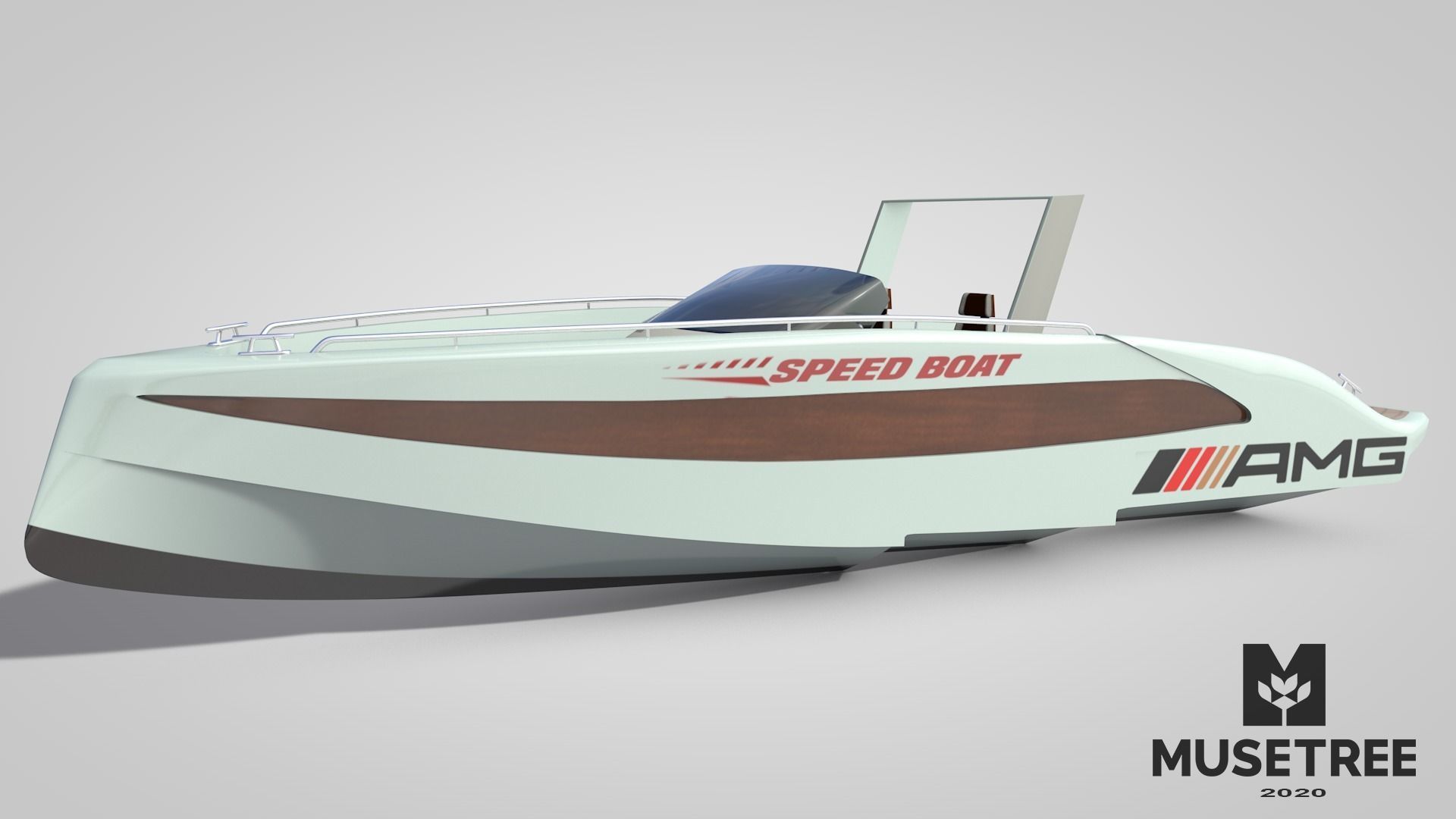 Speed Boat 2 Low-poly 3D model_13
