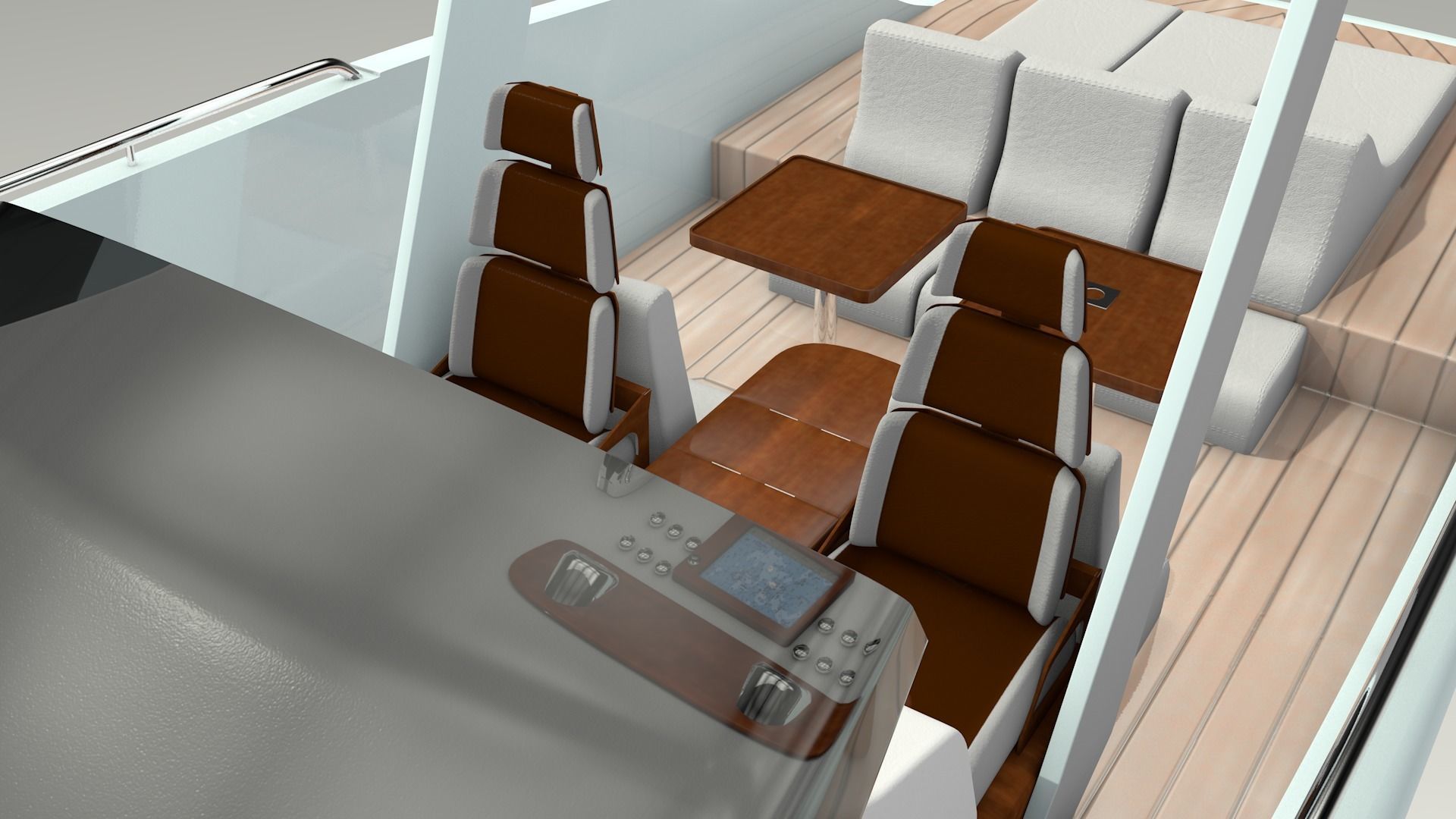 Speed Boat 2 Low-poly 3D model_2