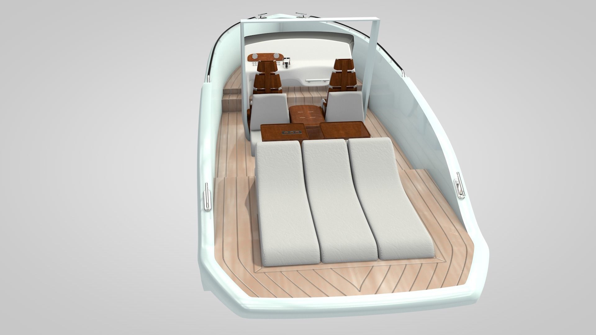 Speed Boat 2 Low-poly 3D model_4