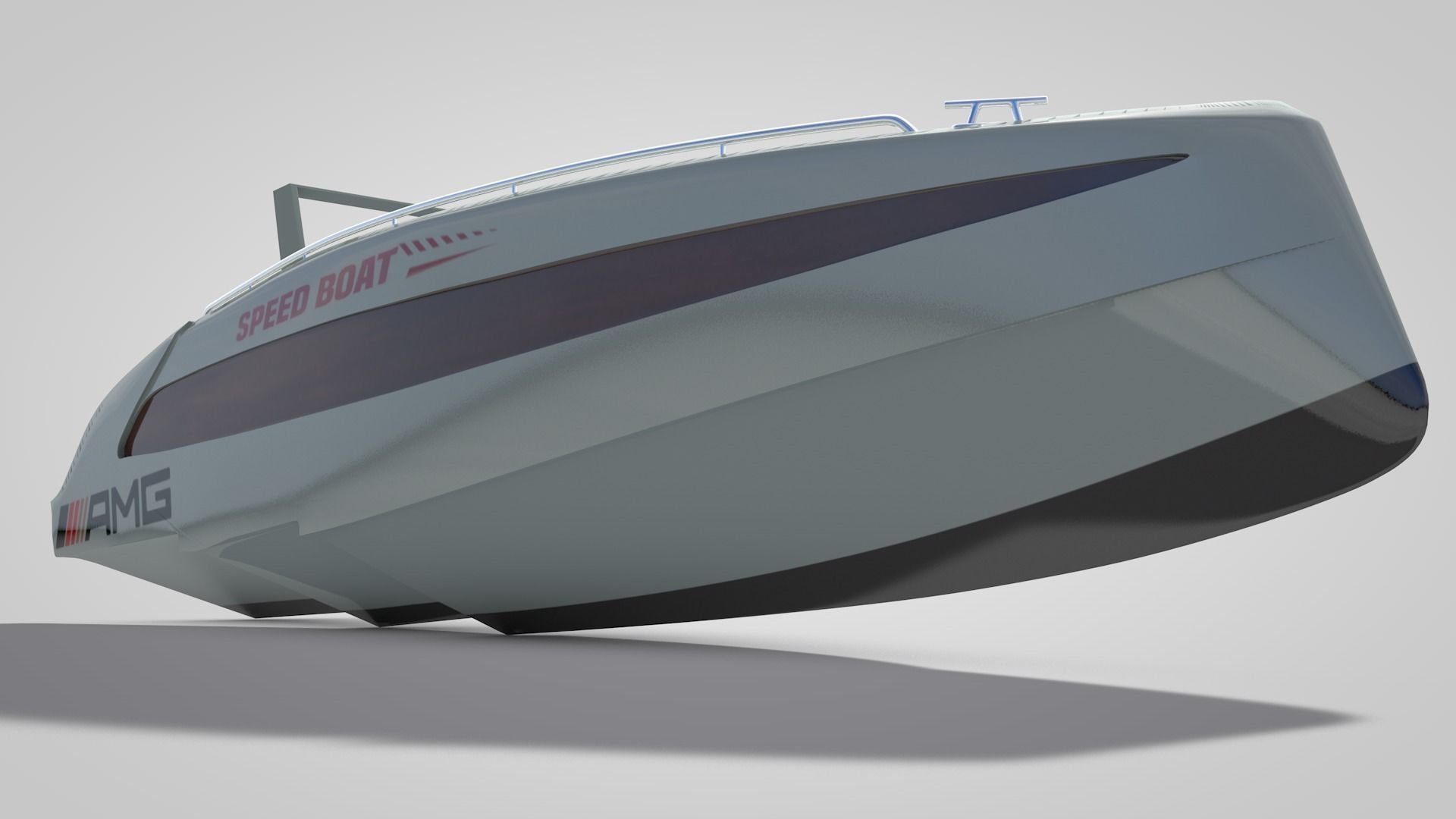 Speed Boat 2 Low-poly 3D model_19