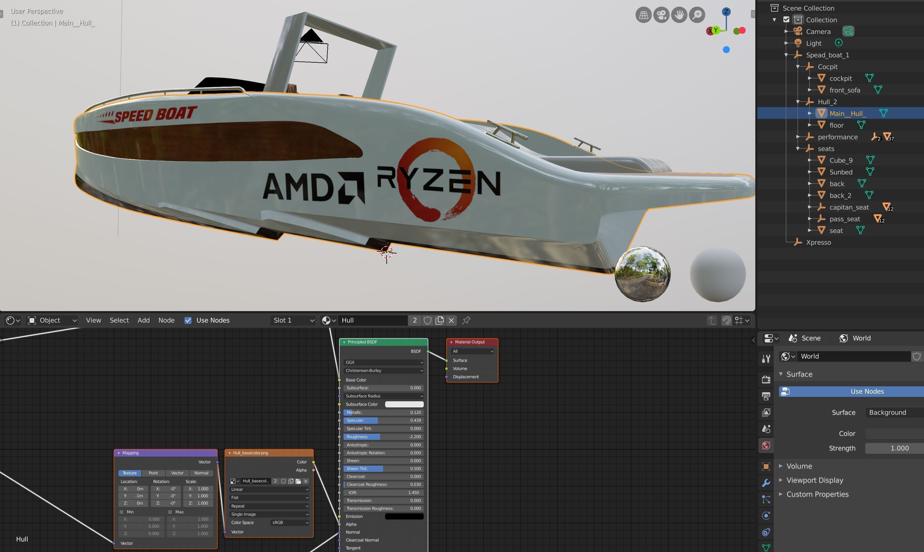 Speed Boat 2 Low-poly 3D model_18