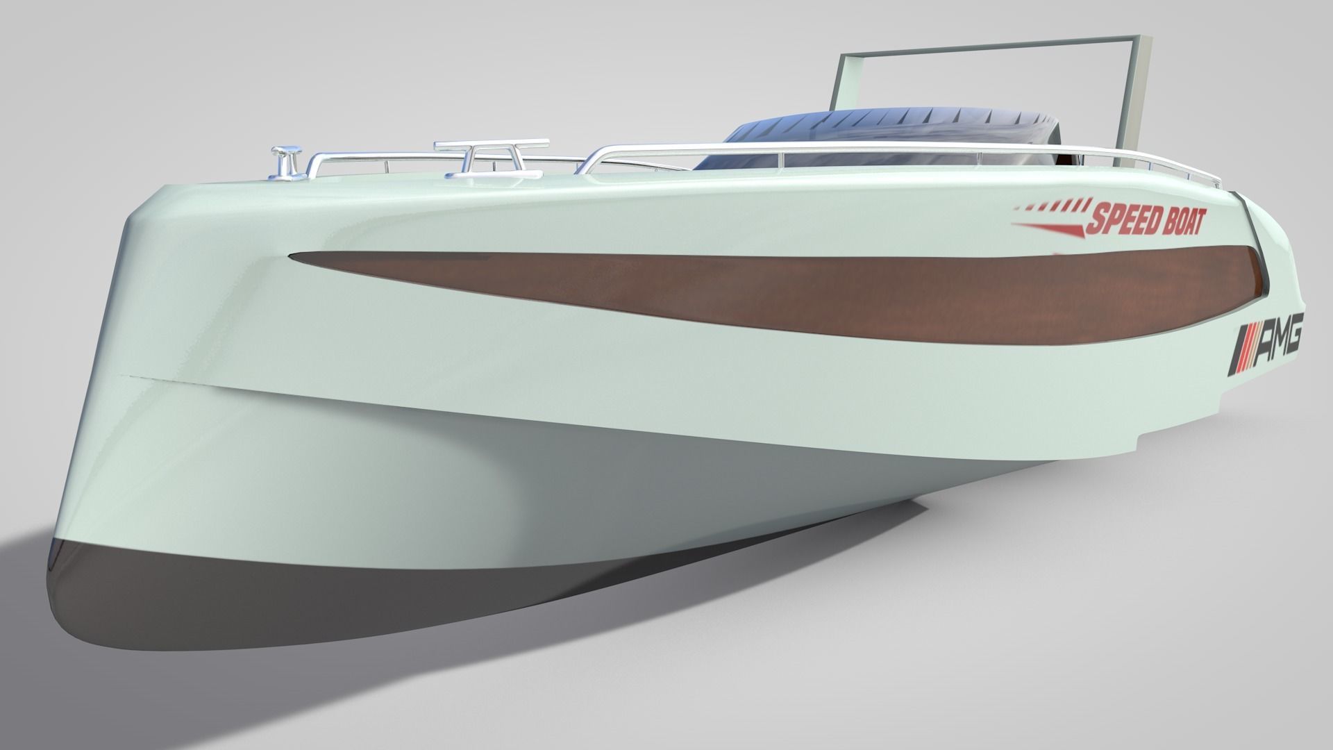 Speed Boat 2 Low-poly 3D model_14