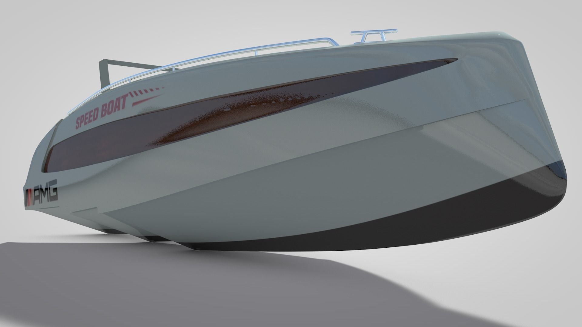 Speed Boat 2 Low-poly 3D model_17