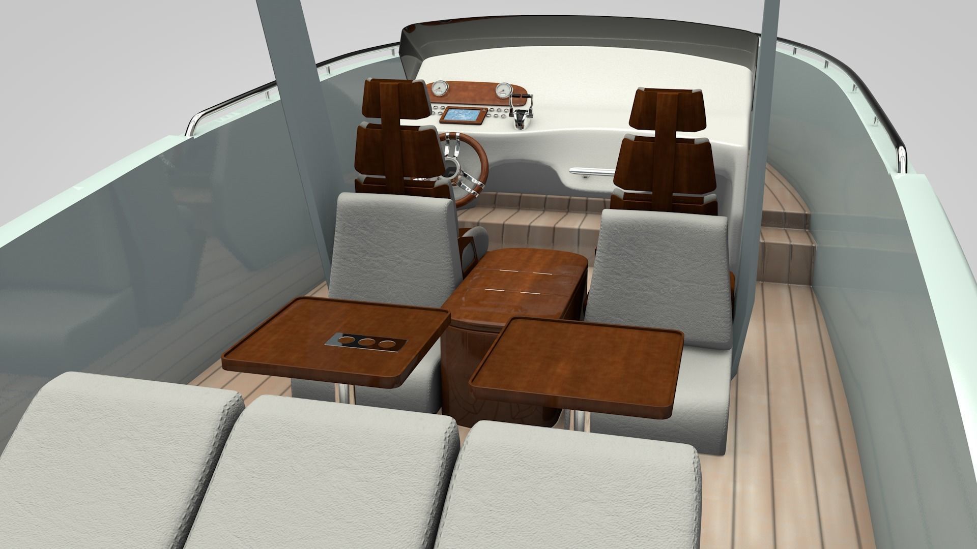 Speed Boat 2 Low-poly 3D model_9