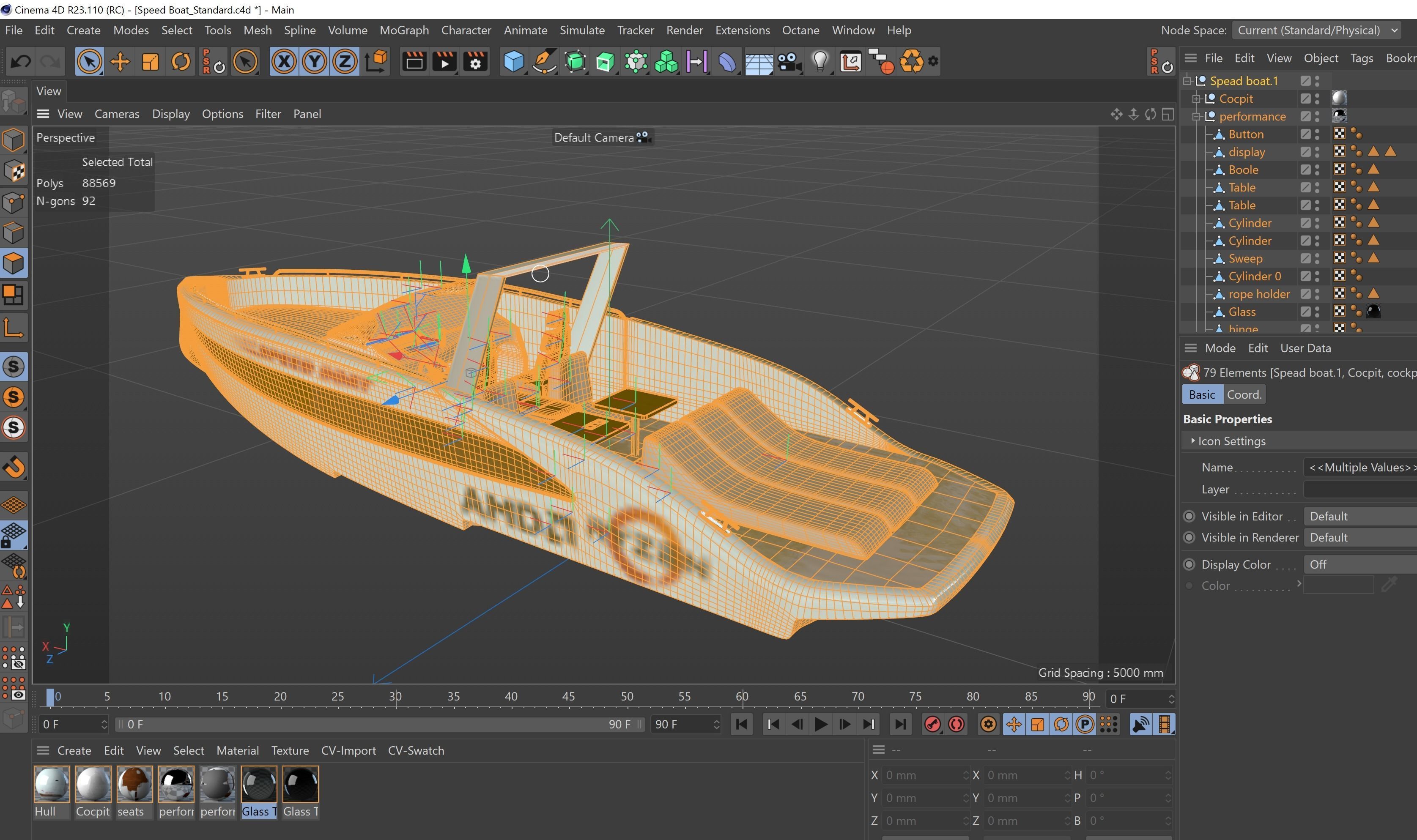 Speed Boat 2 Low-poly 3D model_21