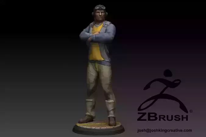 WW2 Navy Gunner 3D print model