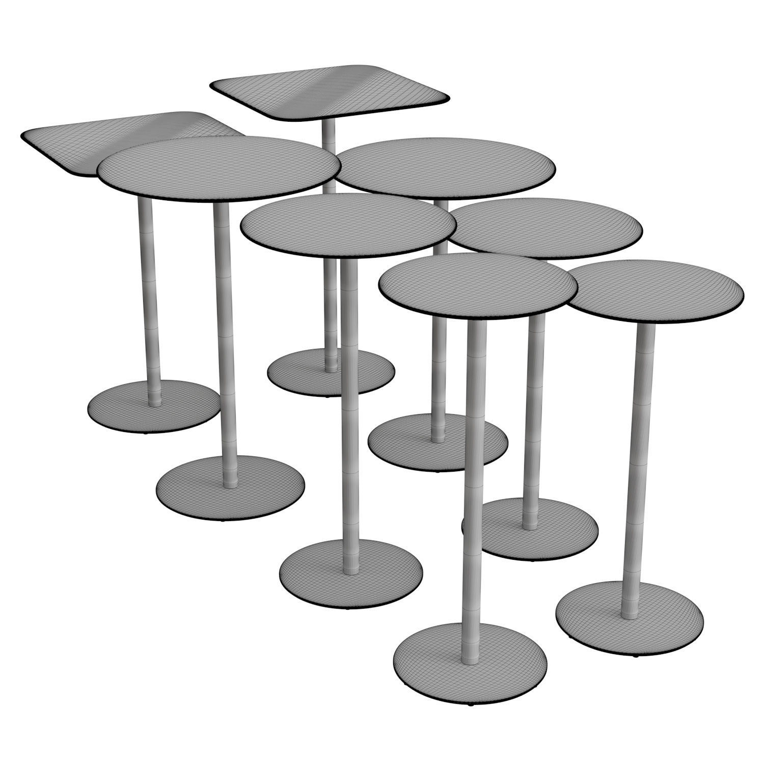 Odette Bar Table 3D model_4