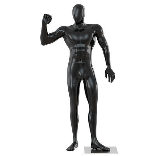 Black male mannequin posing 65 3D model