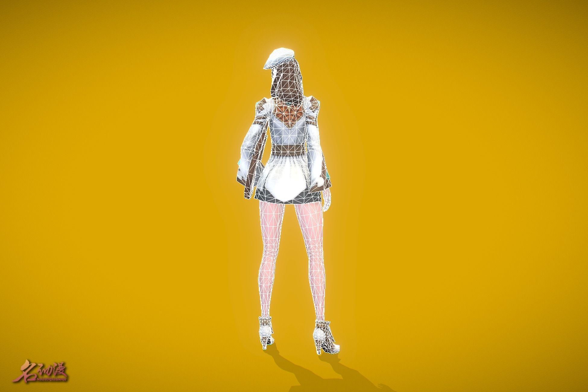 RPG Bard Low-poly 3D model_6