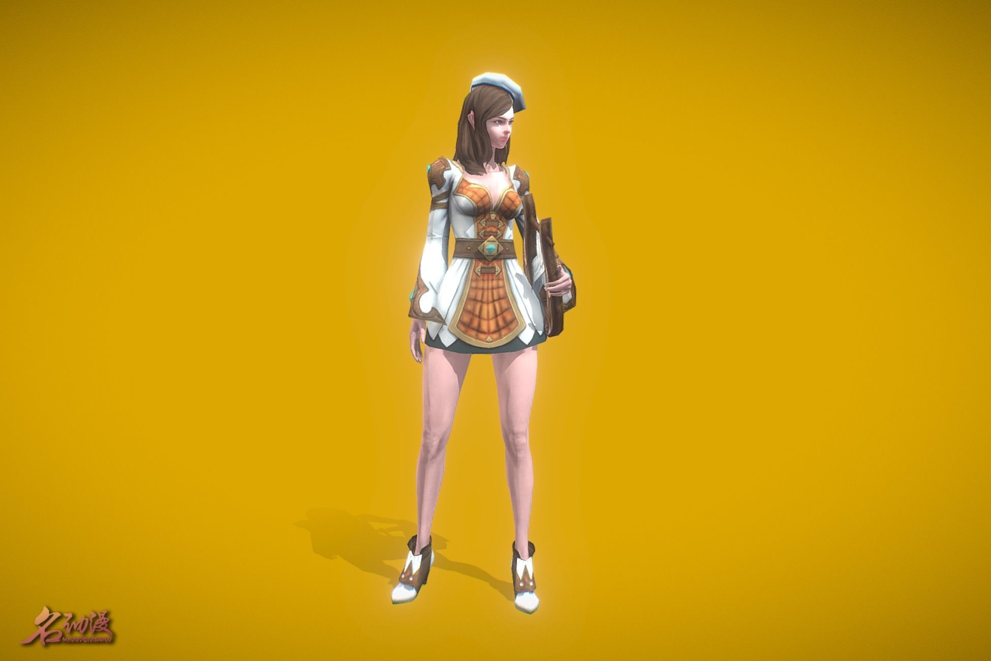 RPG Bard Low-poly 3D model_1