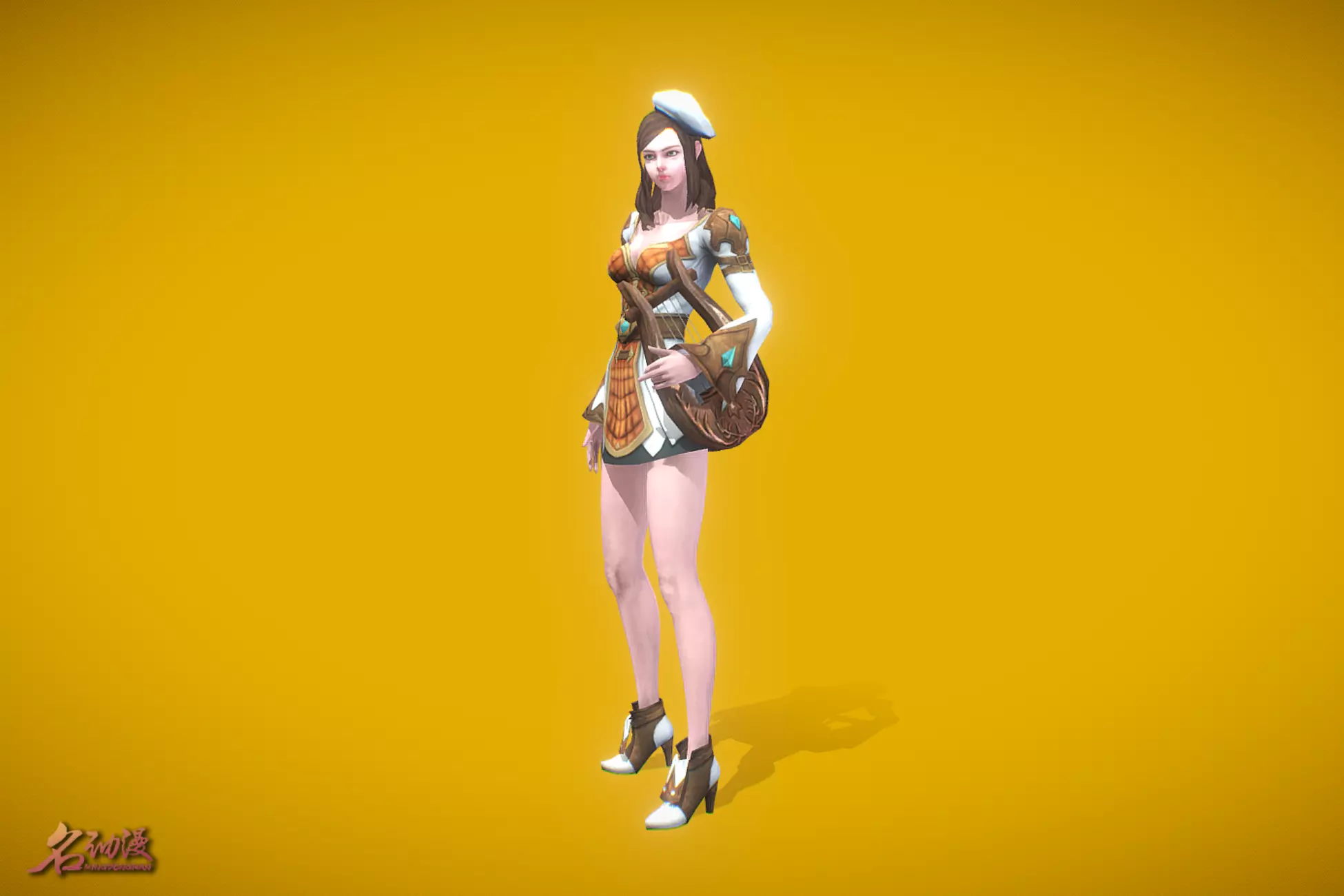 RPG Bard Low-poly 3D model_0