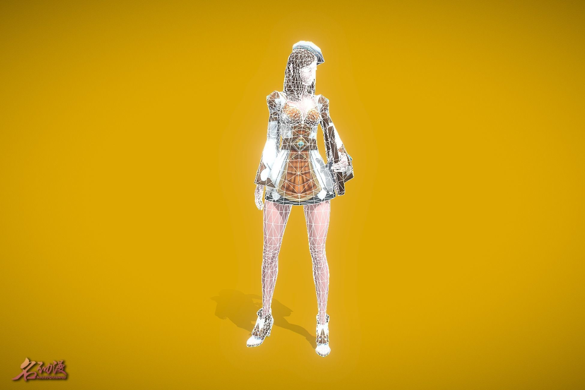 RPG Bard Low-poly 3D model_5