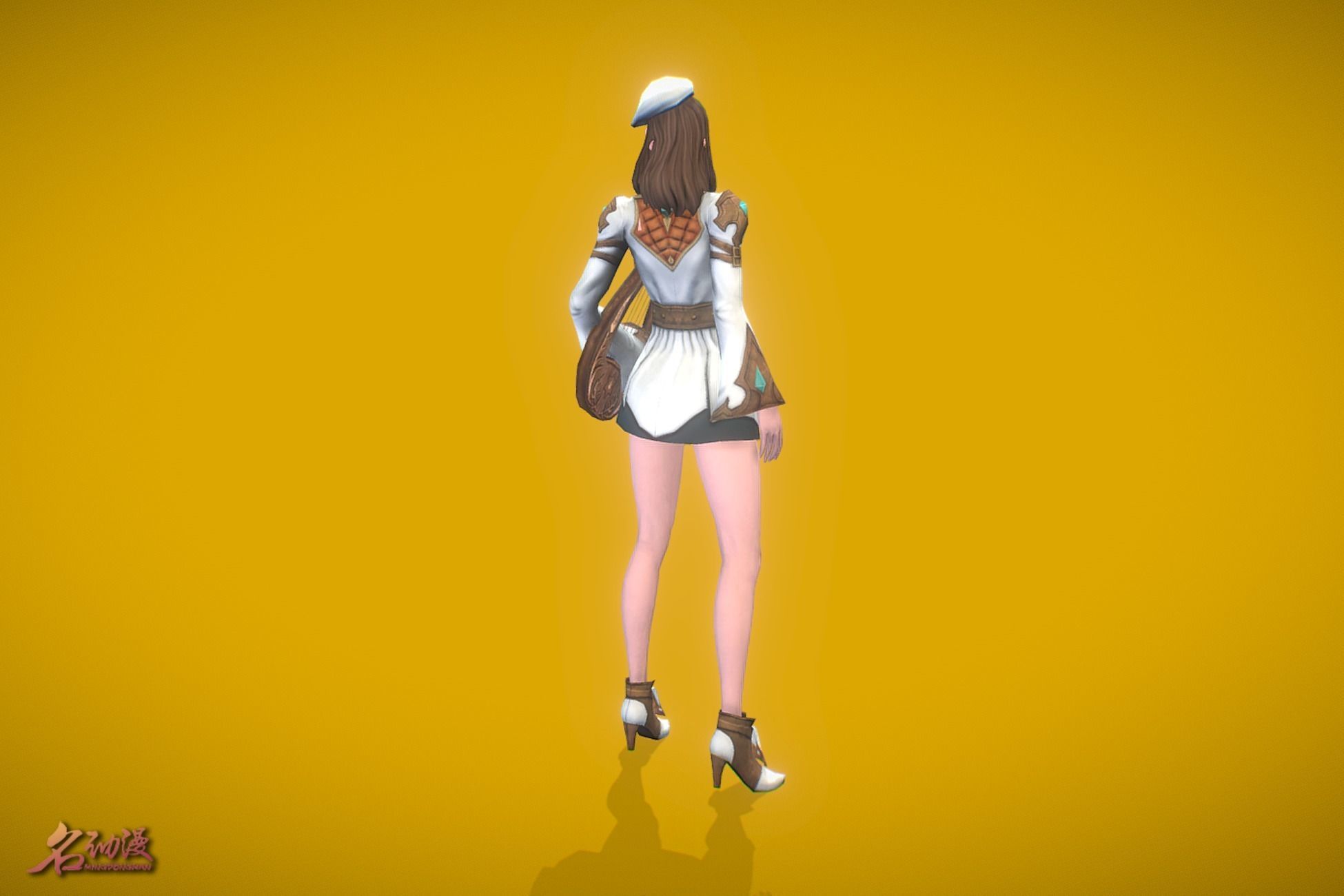 RPG Bard Low-poly 3D model_4