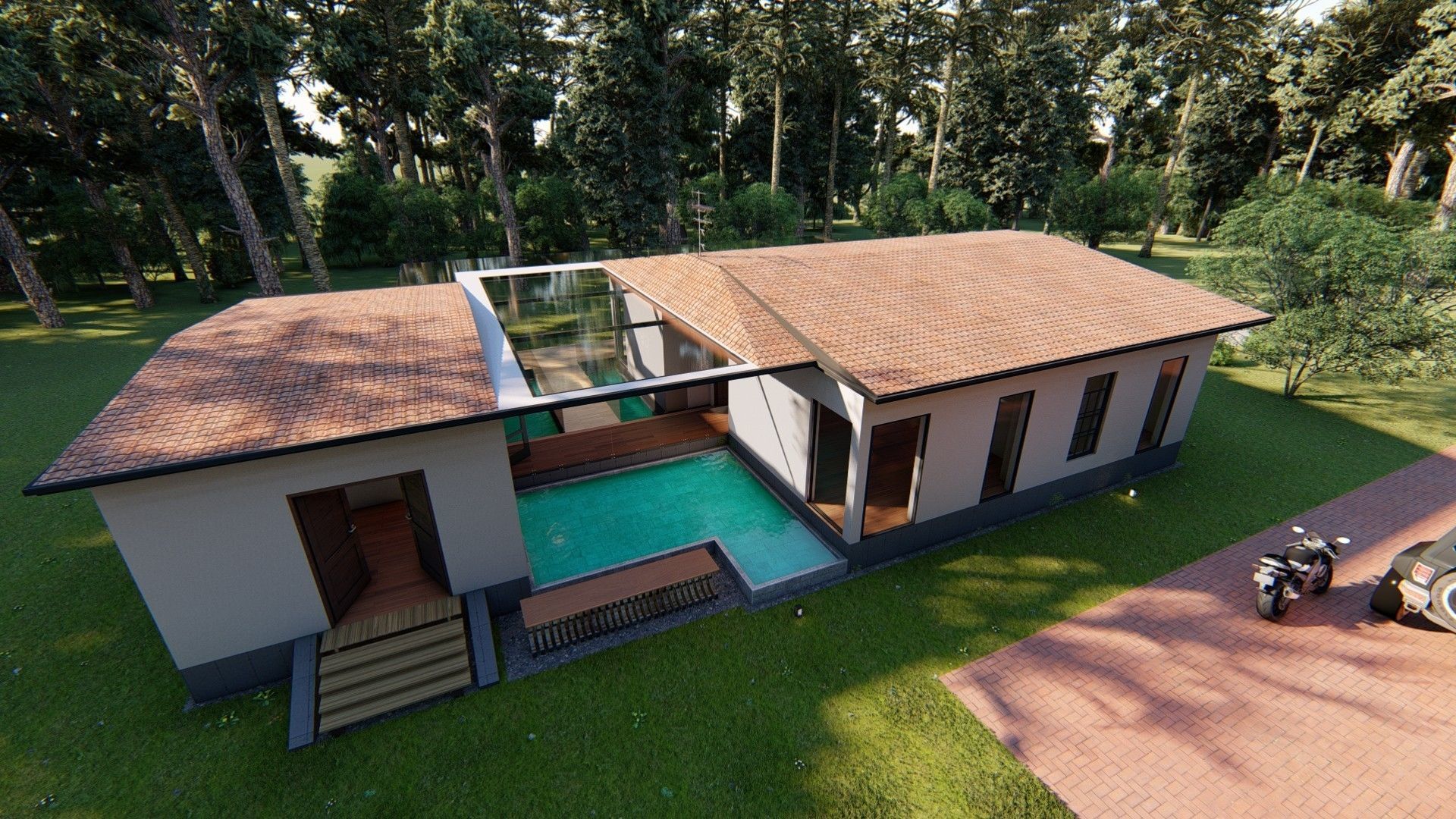 Cabin house Low-poly 3D model_28