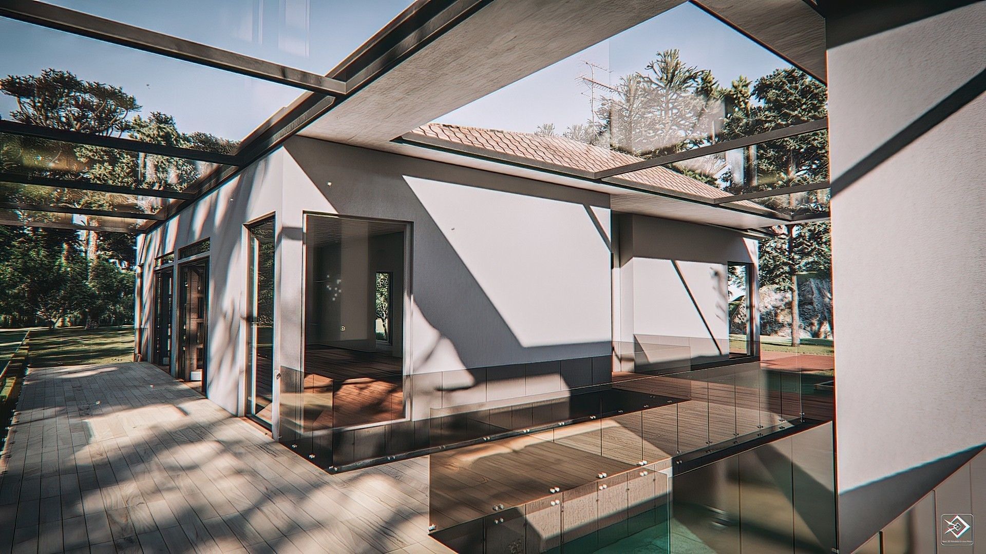 Cabin house Low-poly 3D model_1