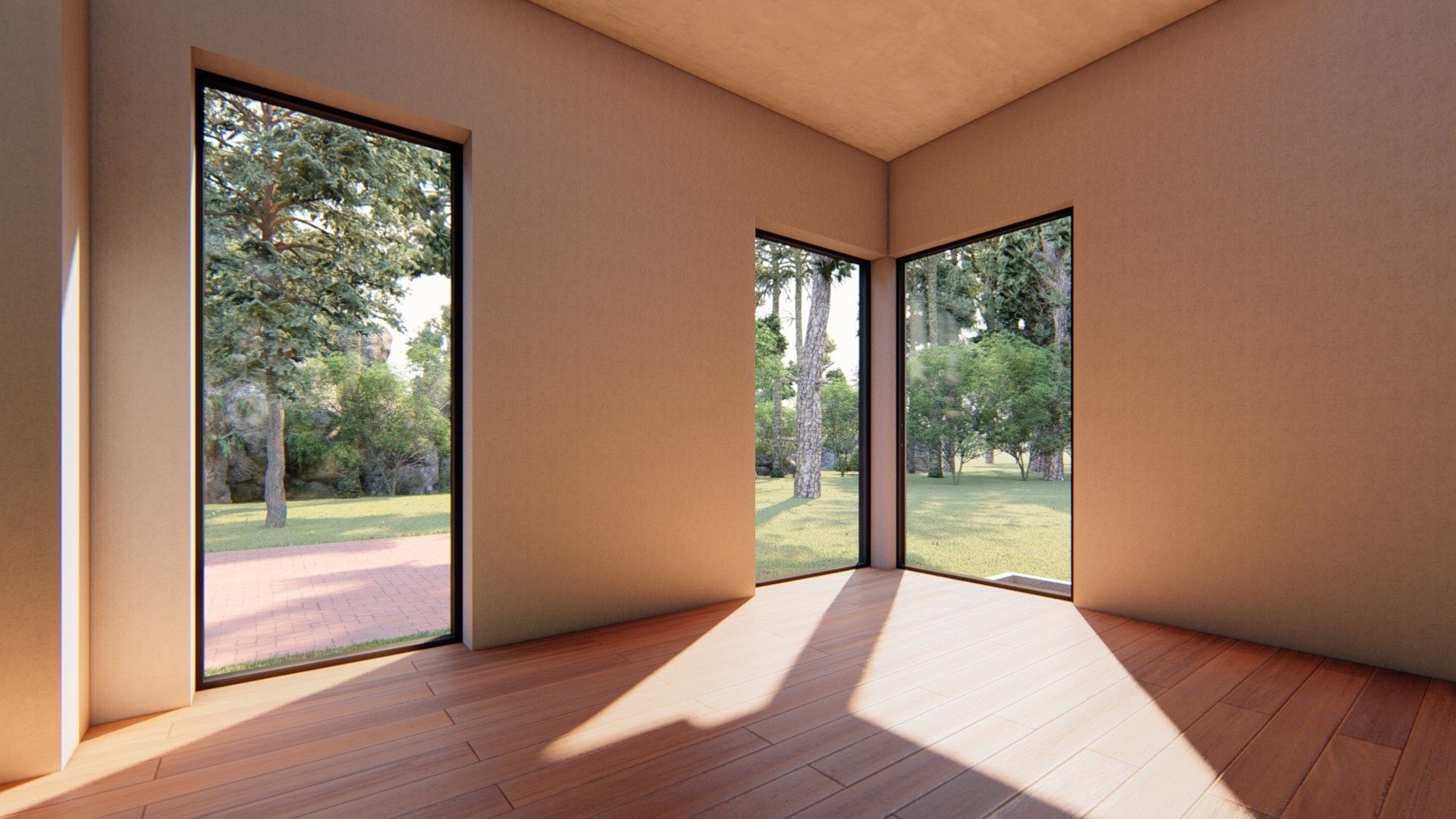 Cabin house Low-poly 3D model_23