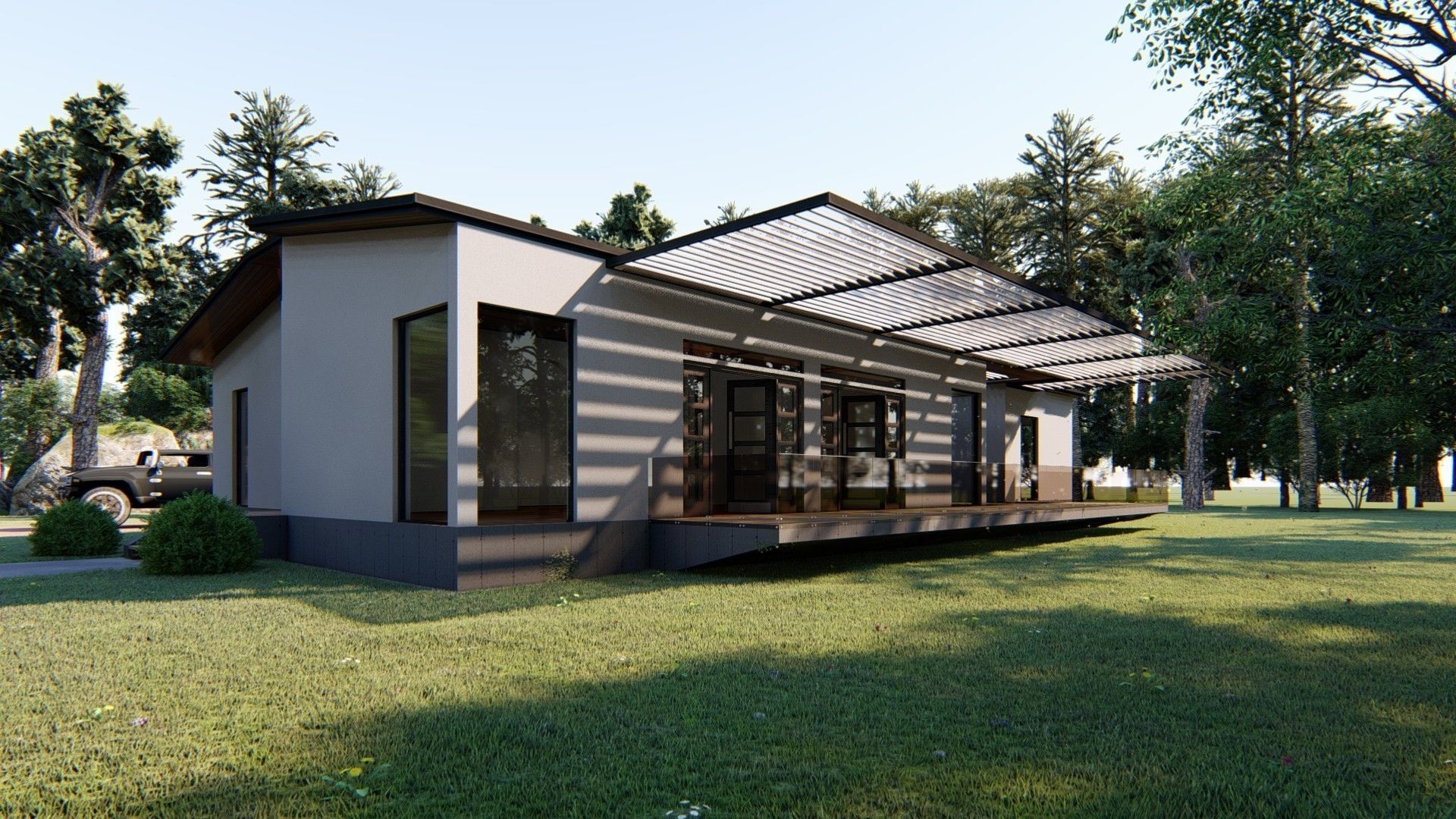 Cabin house Low-poly 3D model_12