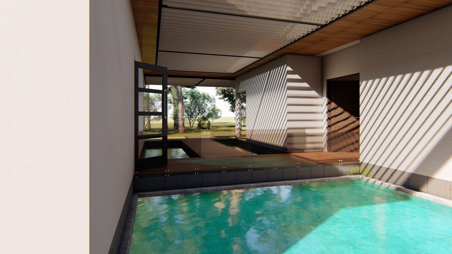 Cabin house Low-poly 3D model_4