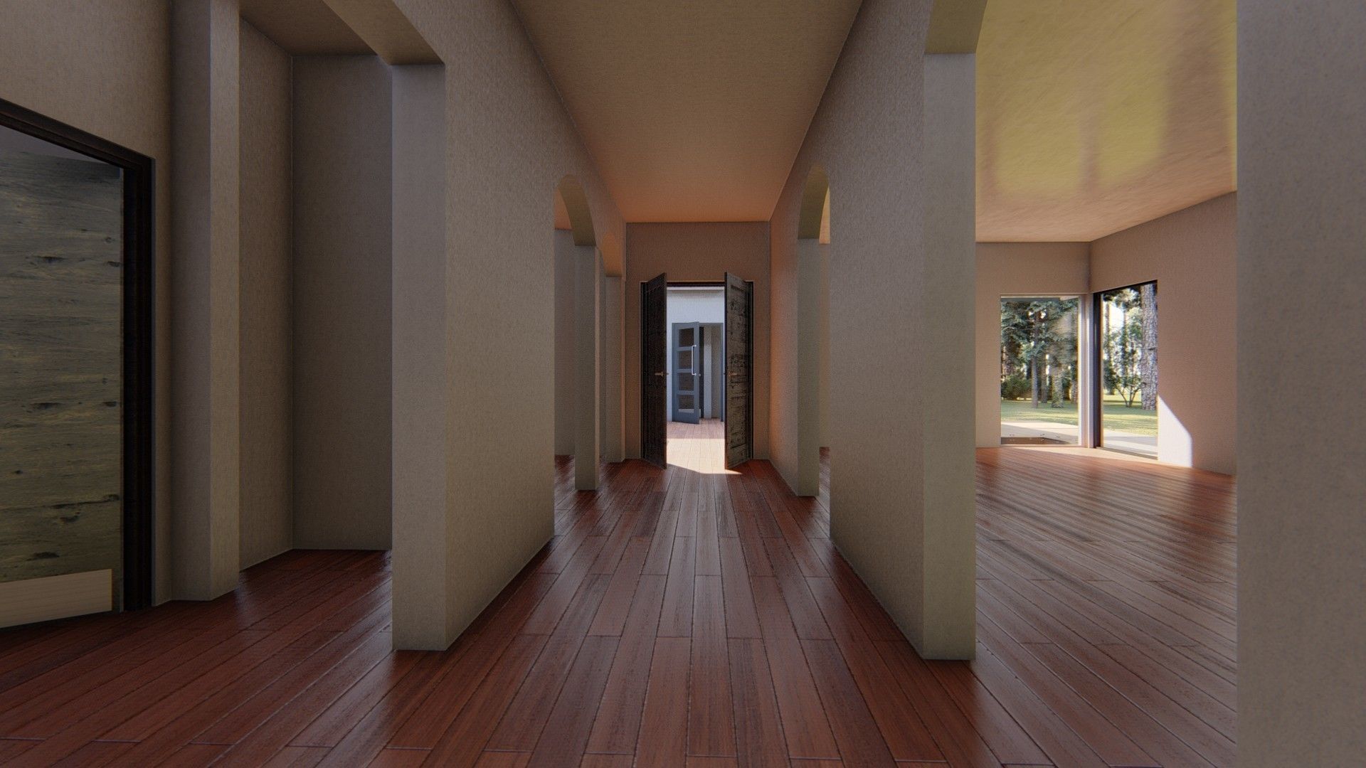 Cabin house Low-poly 3D model_21