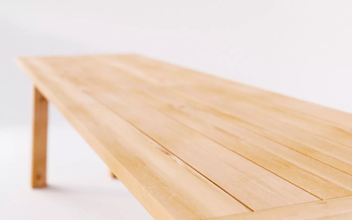 Solid wood dining table 3D model