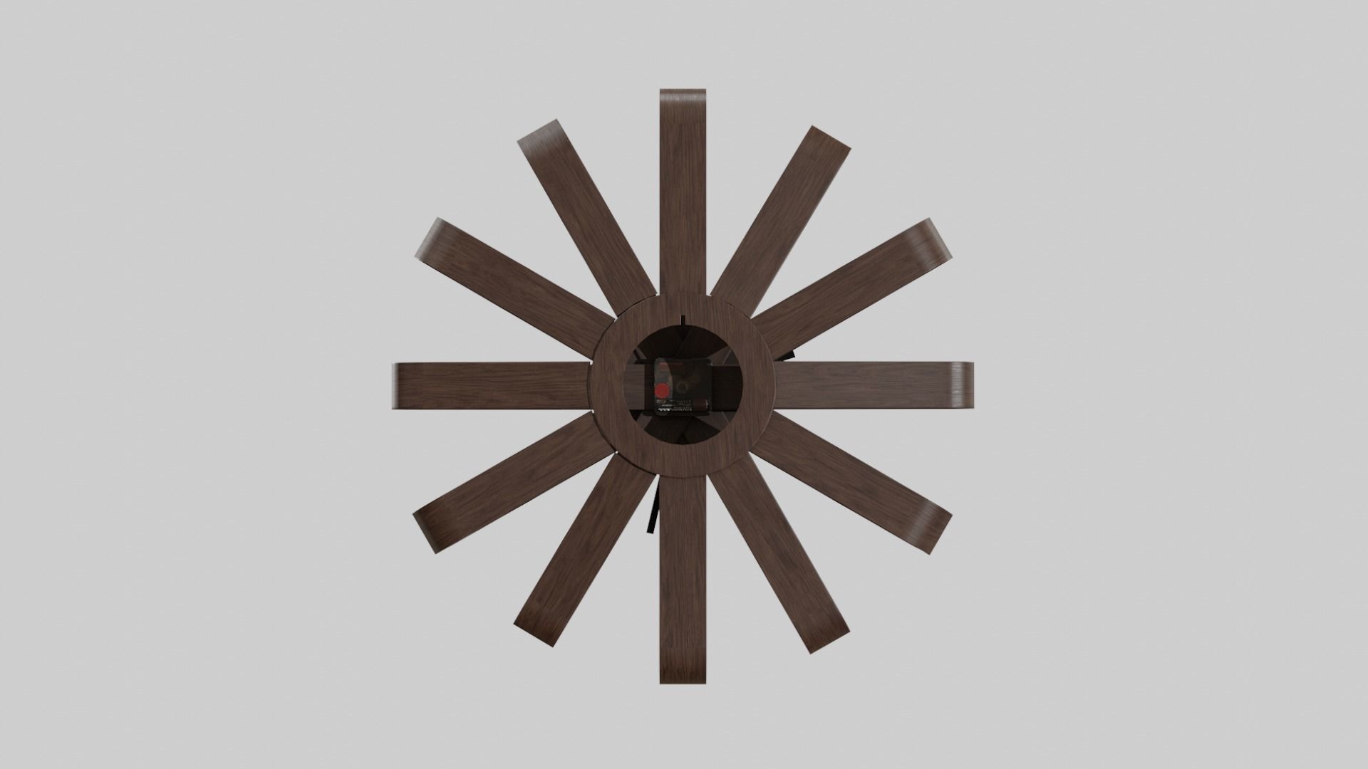 Umbra Ribbonwood Wall Clock wood walnut Low-poly 3D model_18
