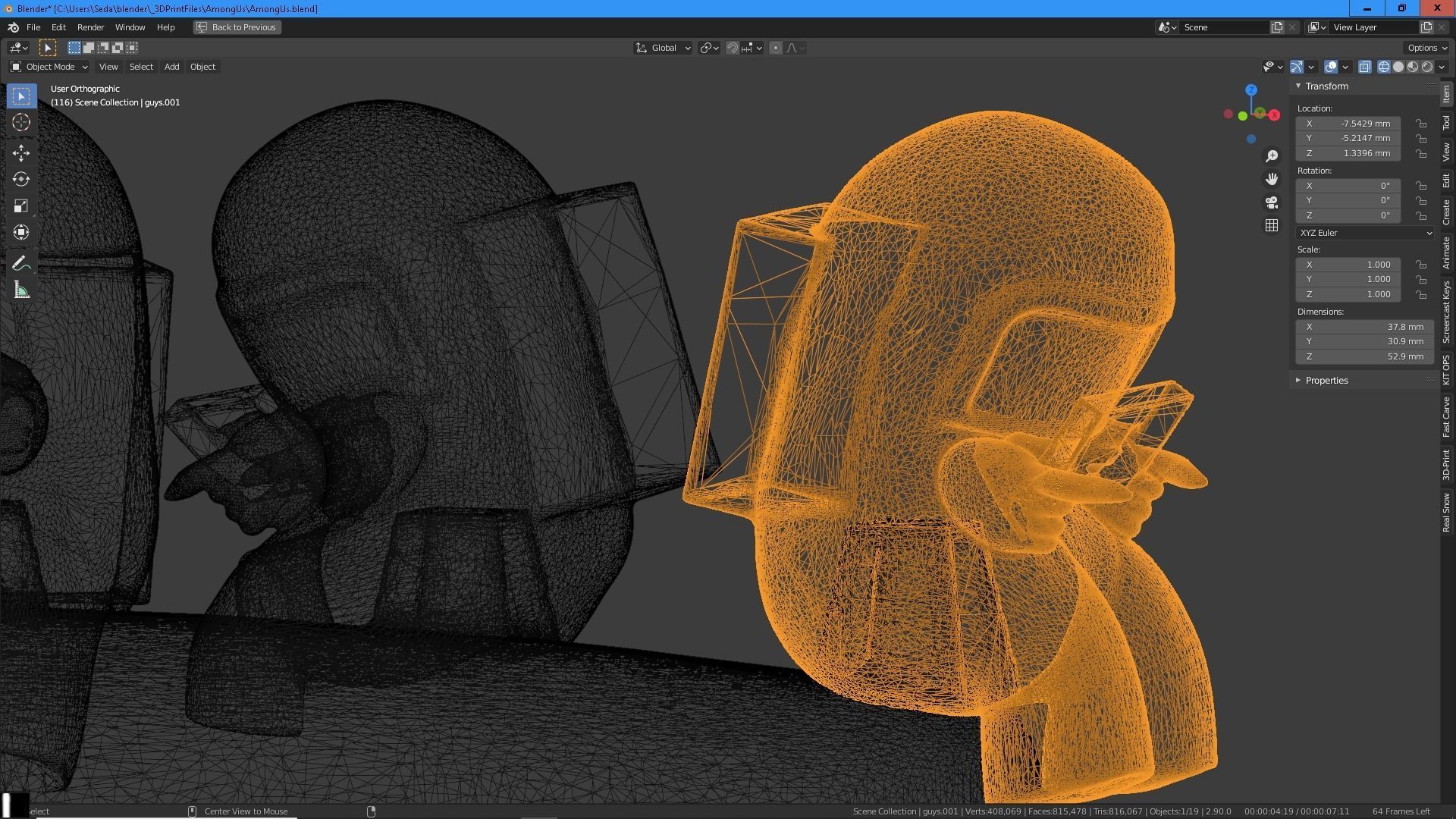 Among us Dioram for 3D print 3D print model_8