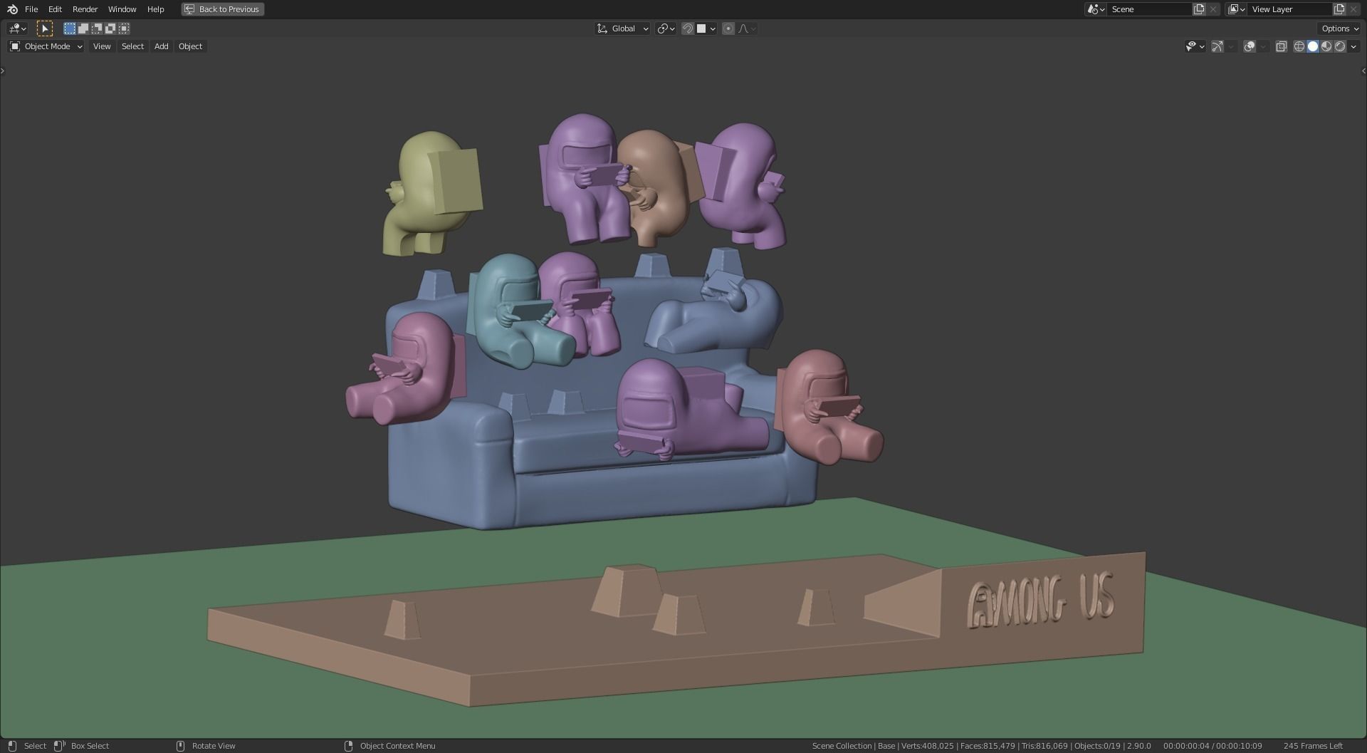 Among us Dioram for 3D print 3D print model_5