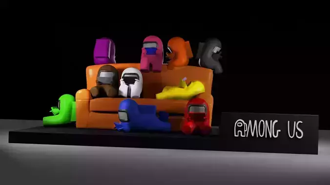 Among us Dioram for 3D print