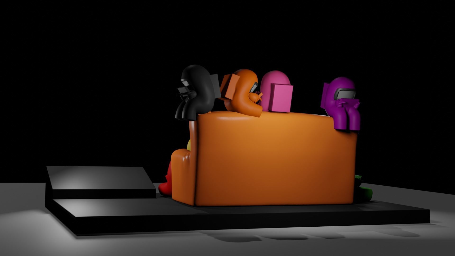 Among us Dioram for 3D print 3D print model_3