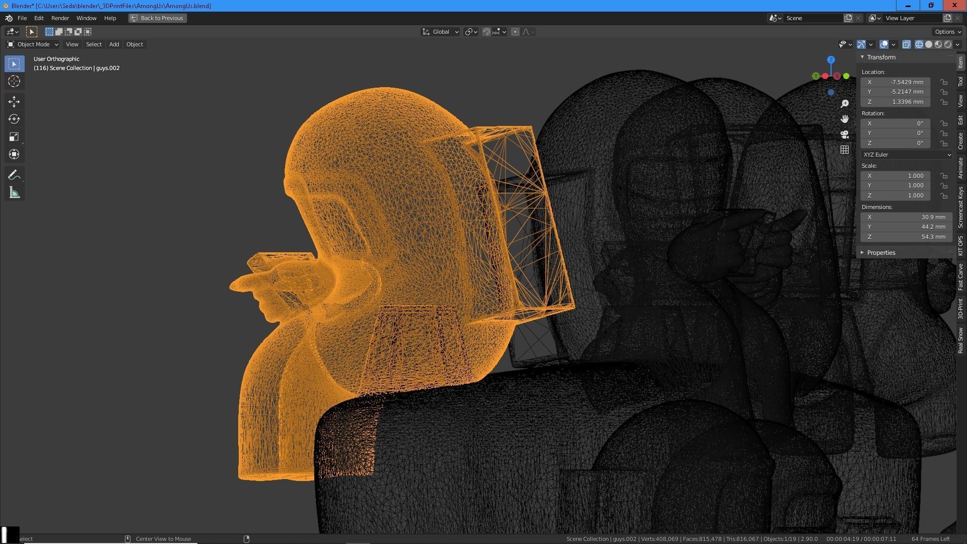 Among us Dioram for 3D print 3D print model_7