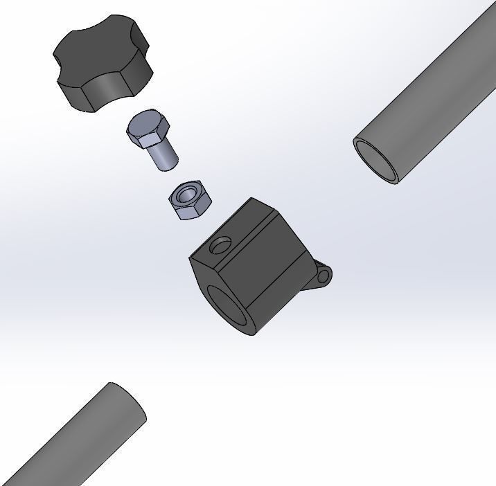 Smartphone tripod 3D print model_21