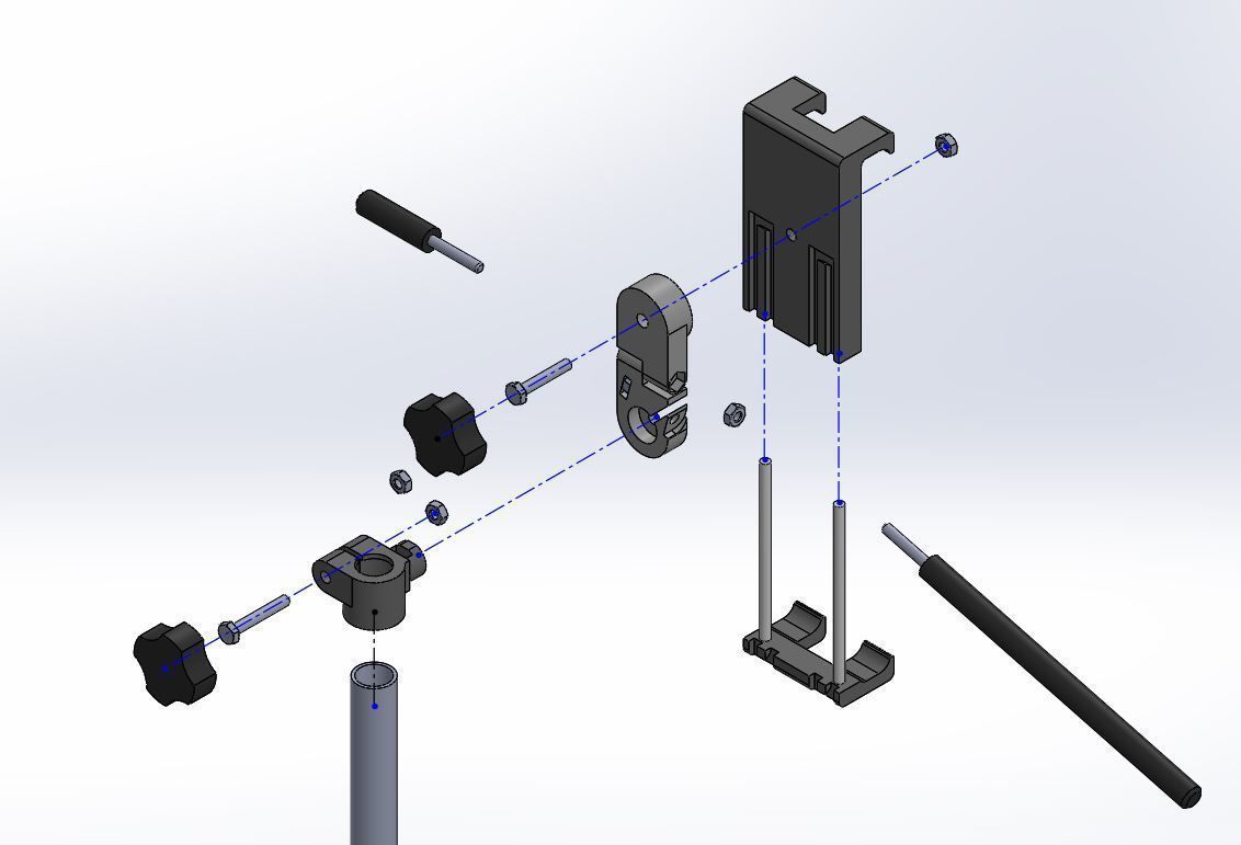 Smartphone tripod 3D print model_15