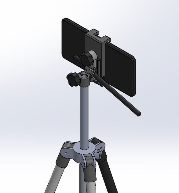 Smartphone tripod 3D print model_9