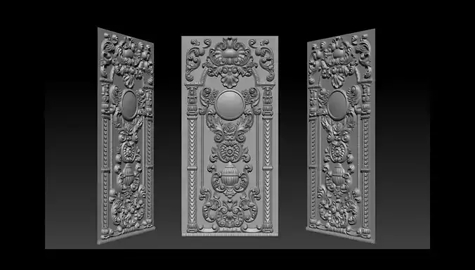 Doors 3D models for CNC in stl 3D print model