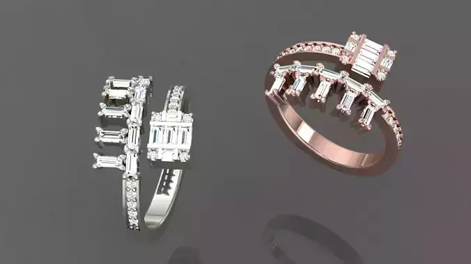 baguette fashion ring 