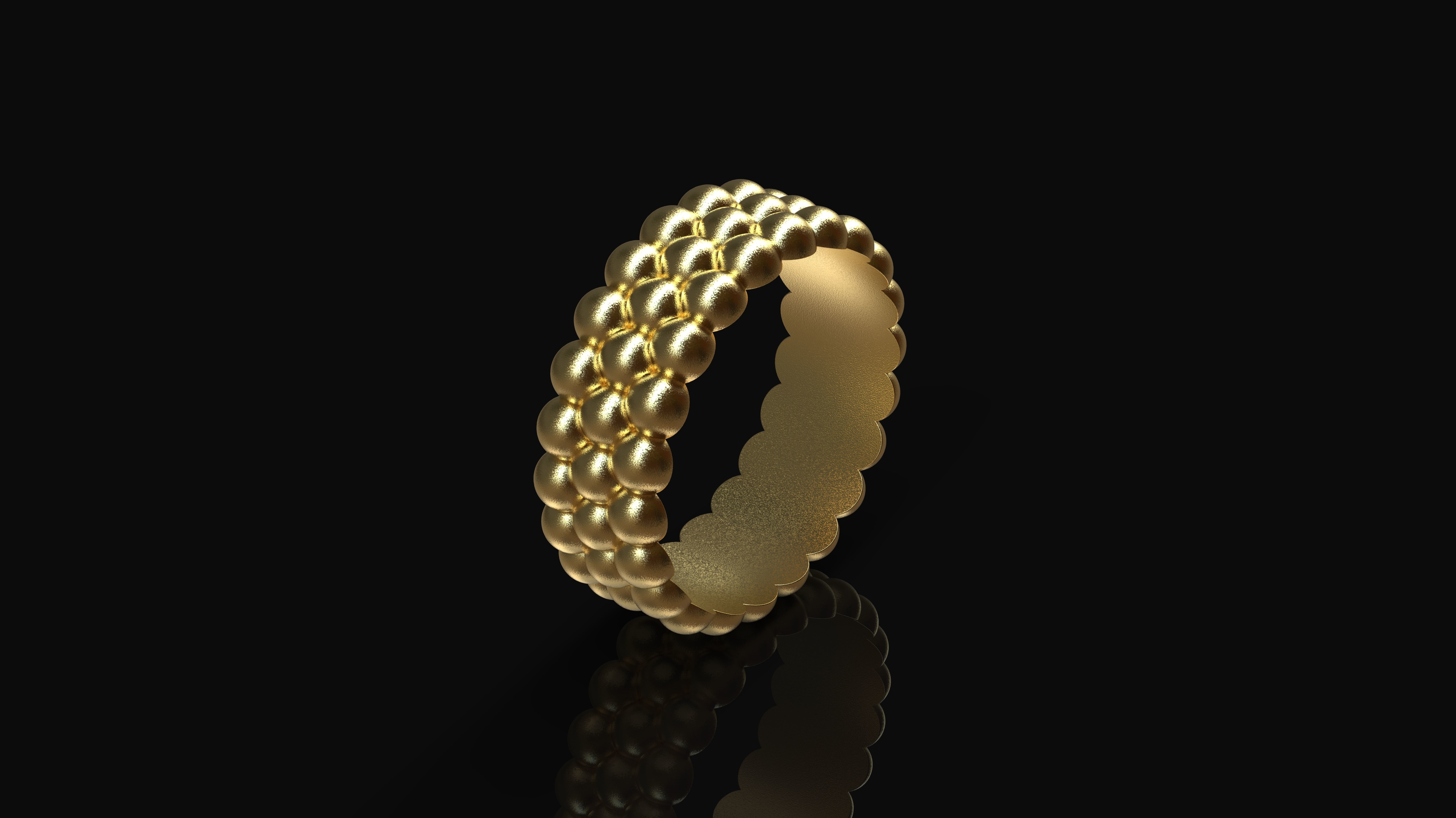 Model 237 Semi Circle Ball Ring 3 US 13 Sizes 3D print model_2