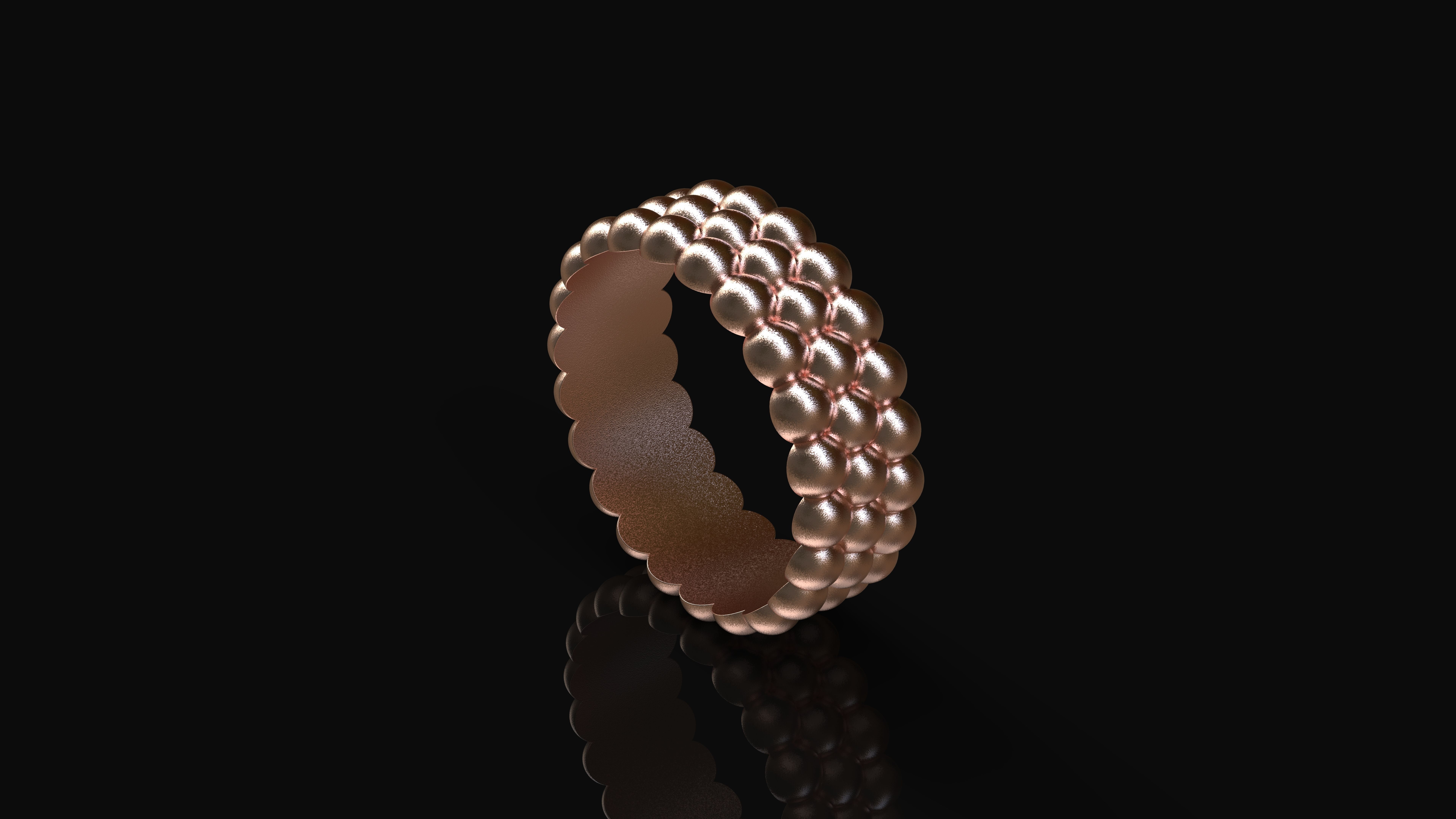 Model 237 Semi Circle Ball Ring 3 US 13 Sizes 3D print model_1