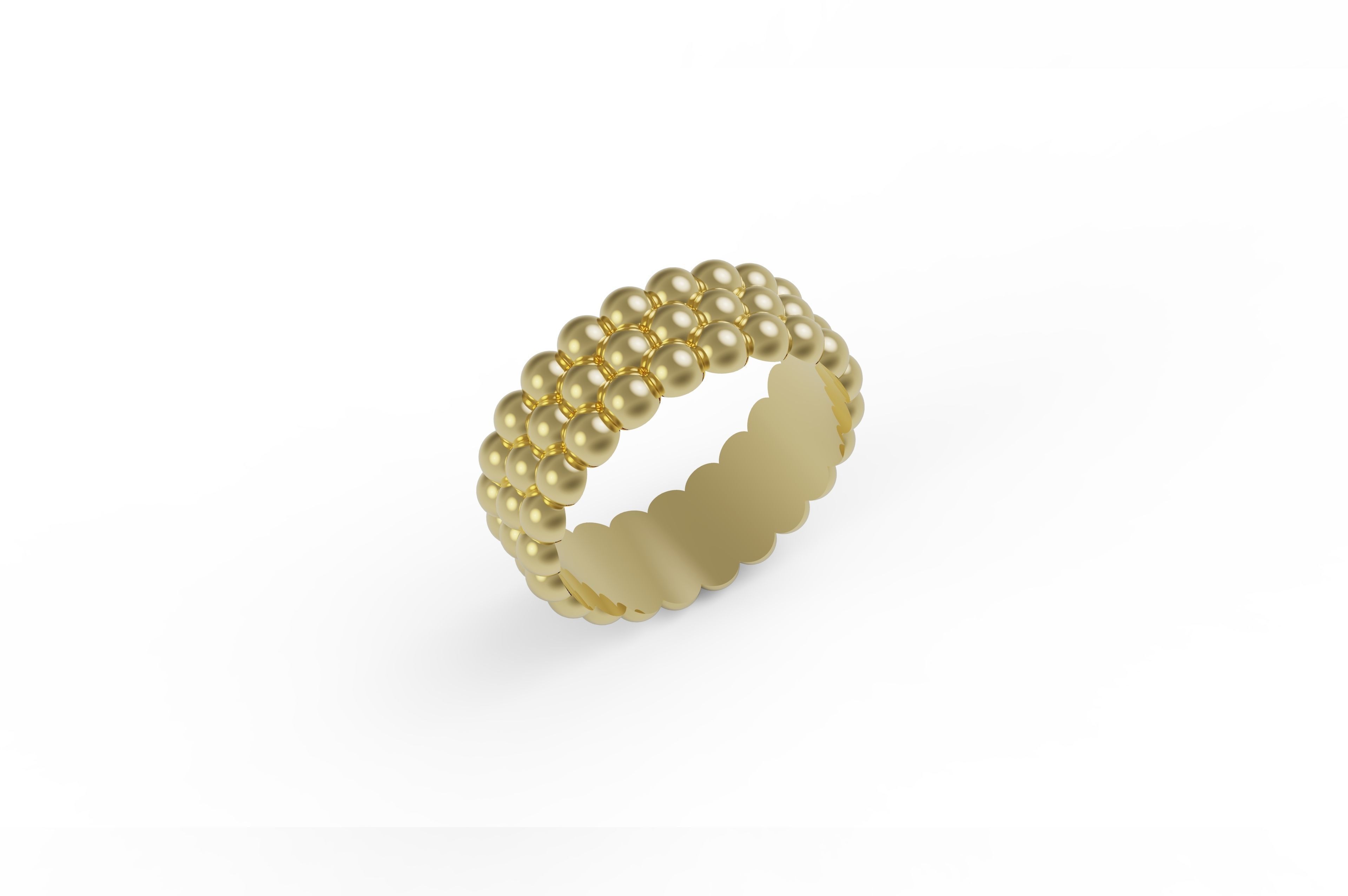 Model 237 Semi Circle Ball Ring 3 US 13 Sizes 3D print model_5