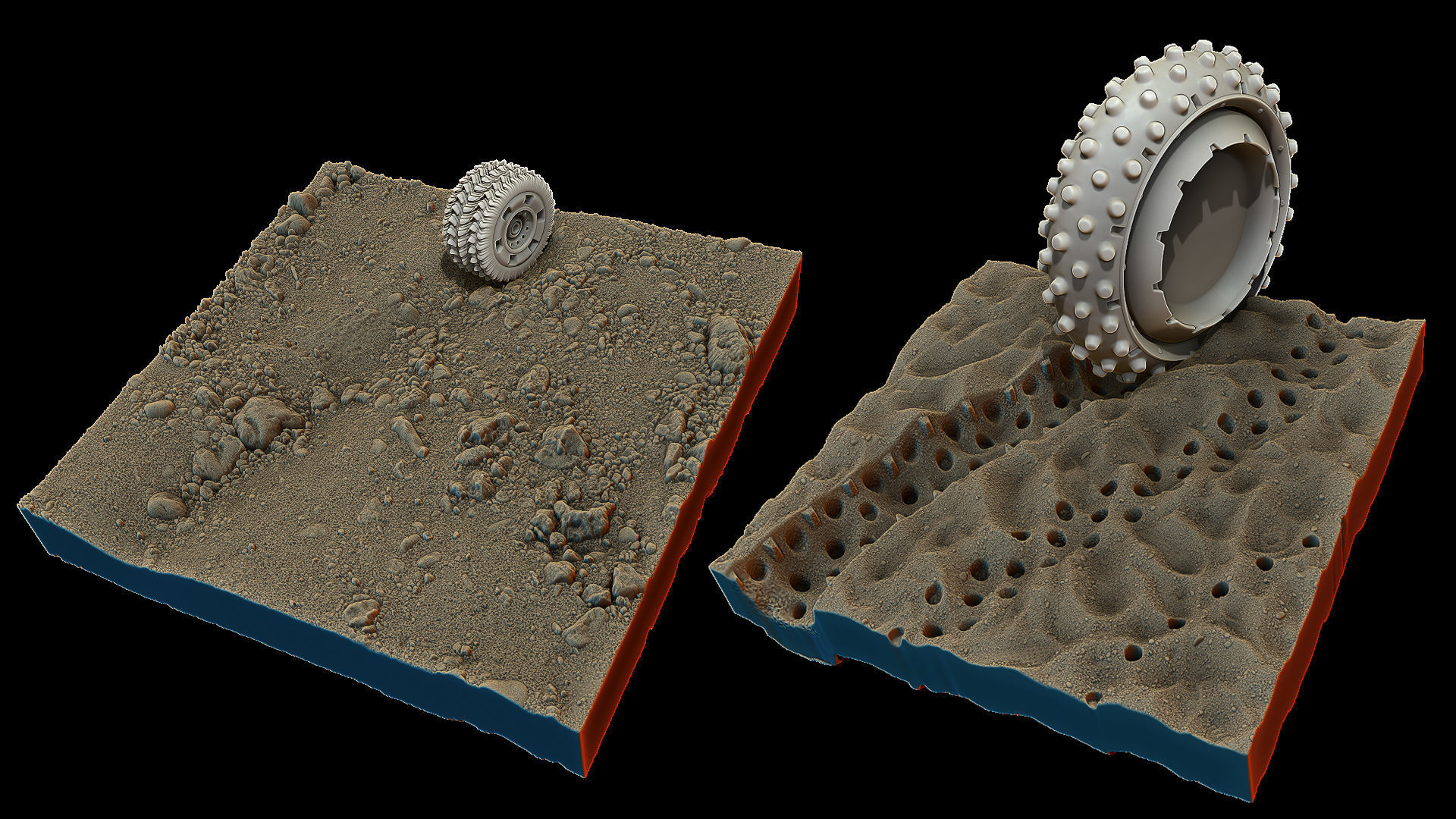 Explorer Ultimate Bundle wheels tyre tracks terrain surfaces 3D model_6