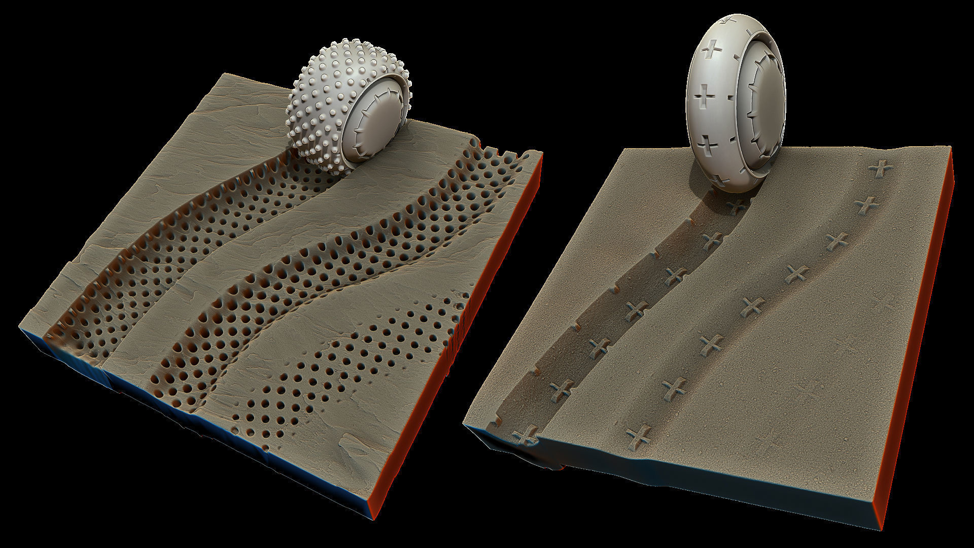 Explorer Ultimate Bundle wheels tyre tracks terrain surfaces 3D model_7