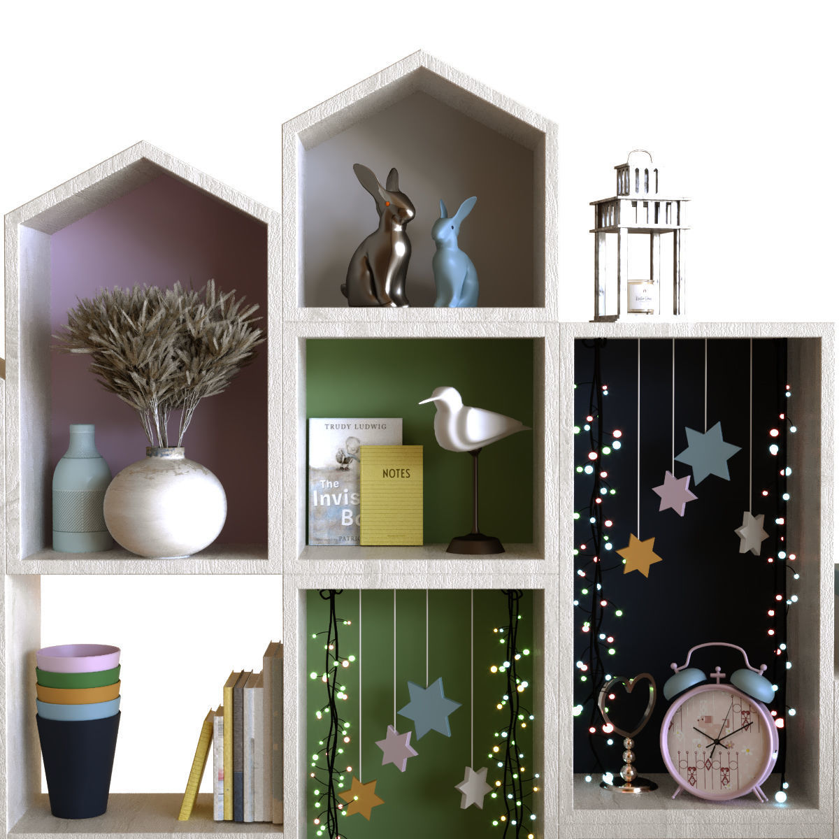 children decor set 001 Low-poly 3D model_6