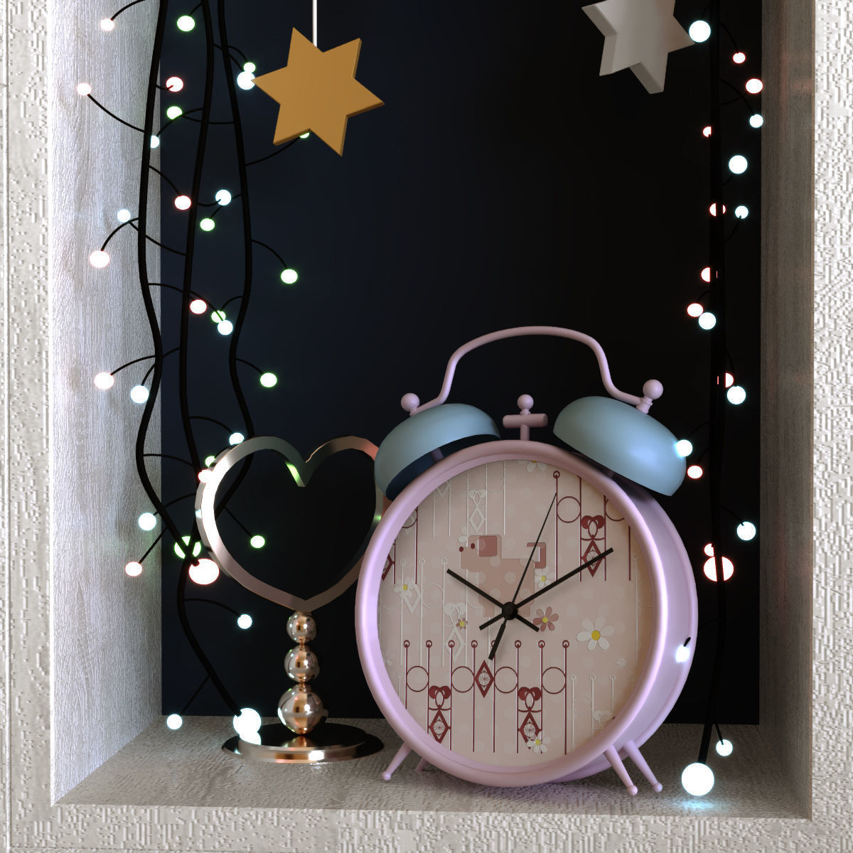 children decor set 001 Low-poly 3D model_9