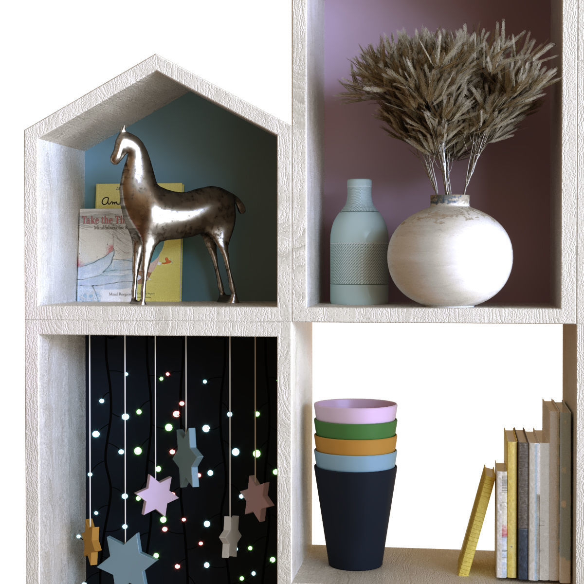 children decor set 001 Low-poly 3D model_10