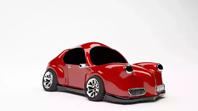 3d modelling Car classic elegant vw cars 3d max 2018 Low-poly 3D model